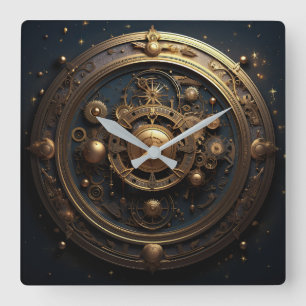 Steampunk Celestial Wall Uhr