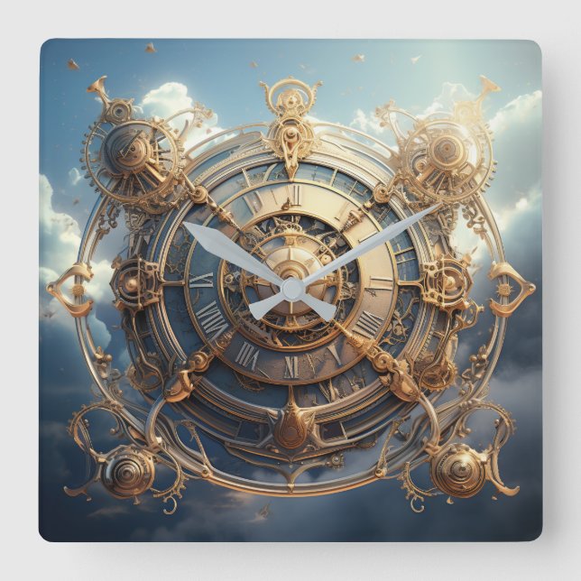 Steampunk Celestial Wall Uhr (Vorderseite)