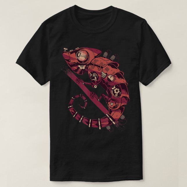 Steampunk chameleon  Gothic tees (Design vorne)