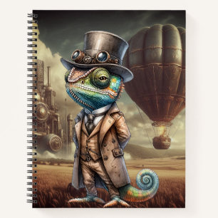 Steampunk Chameleon Spiral Notebook Notizbuch