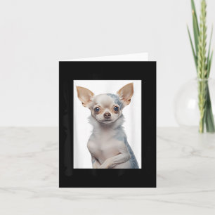 Steampunk Chihuahua Hund mit Groovy Tattoos Dog Da Karte