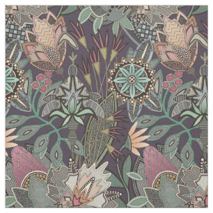 Steampunk-Chintz-Traube Stoff