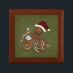 Steampunk Christmas Octopus Scientist in Weihnacht Erinnerungskiste<br><div class="desc">Genießen Sie ein Steamphansweihnachtsfest mit diesem Oktopus-Chemiker in einer Weihnachtsmannmütze auf Ihren Leckerei-Dosen und Geschenkbehältern.</div>