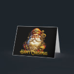 Steampunk Christmas Santa Feiertagskarte<br><div class="desc">Fun steampunk Weihnachten Weihnachten Weihnachten.</div>
