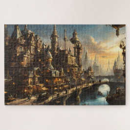 Steampunk City am Fluss