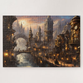 Steampunk City in Twilight
