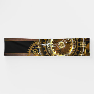 Steampunk clock banner