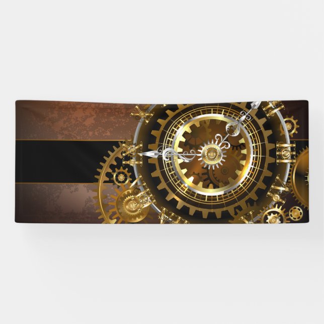 Steampunk clock banner (Horizontal)