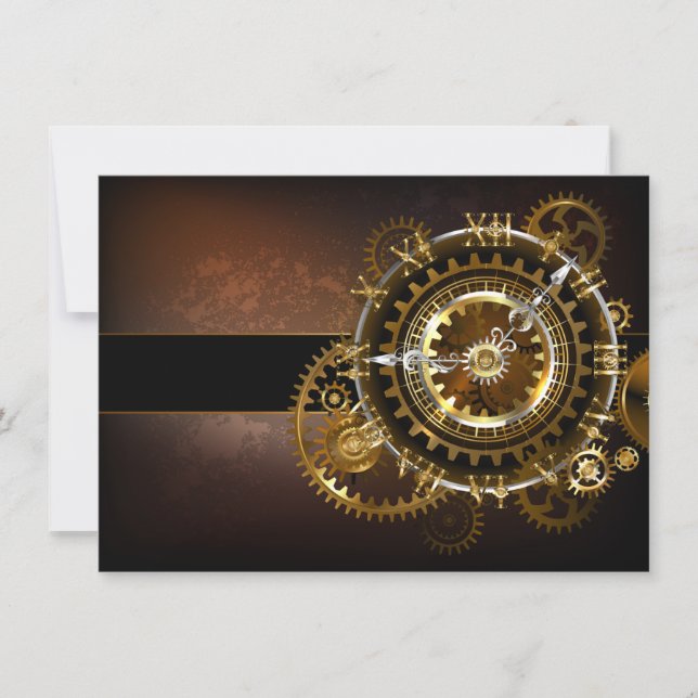 Steampunk clock dankeskarte (Vorderseite)
