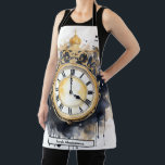 Steampunk Clock Face Apron Schürze<br><div class="desc">Step into a world of vintage invention and mechanical wonder with this striking steampunk clock face apron. Featuring intricate antique gears, aged brass details, and a bold clock design, this apron captures the imaginative spirit of Victorian-era engineering and adventure. Perfect for chefs, bakers, artists, and makers who love unique retro-futuristic...</div>