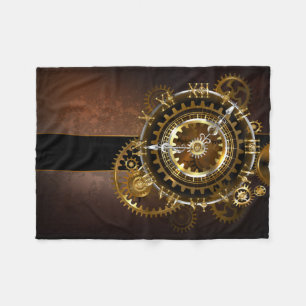 Steampunk clock fleecedecke