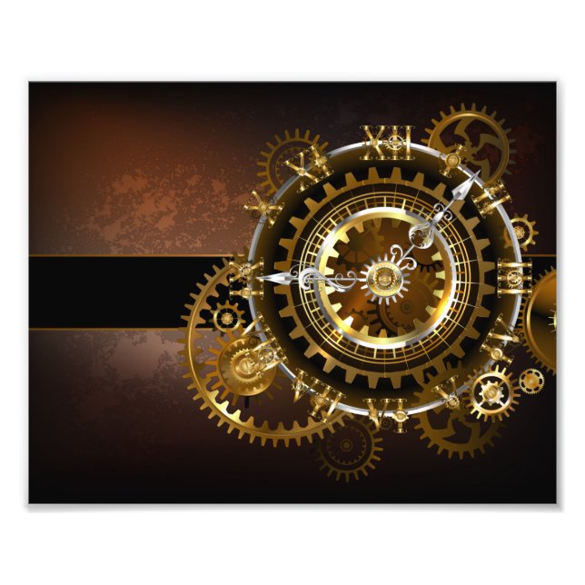 Steampunk clock fotodruck (Vorne)