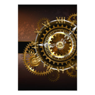 Steampunk clock fotodruck