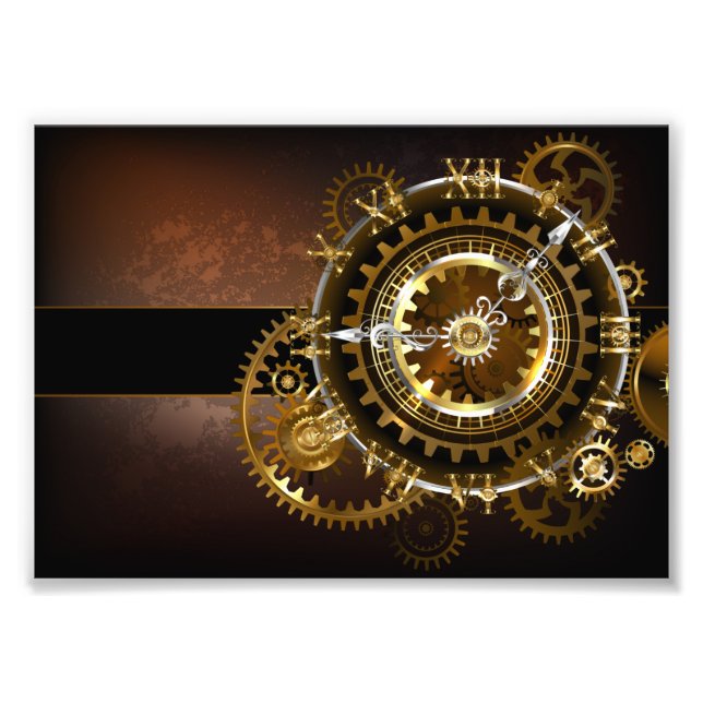 Steampunk clock fotodruck (Vorne)