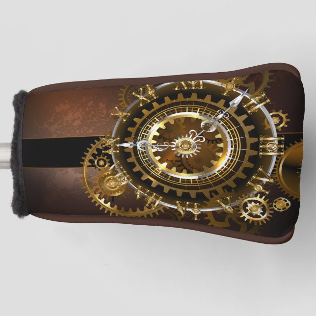 Steampunk clock golf headcover (Vorderseite)