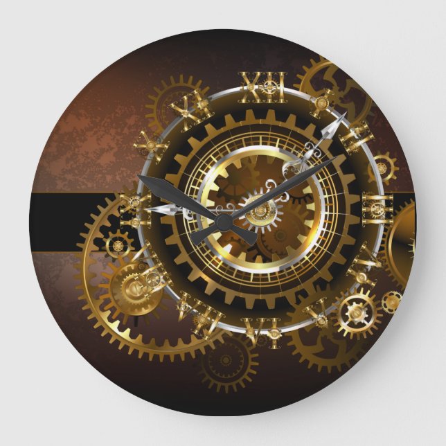 Steampunk clock große wanduhr (Vorderseite)