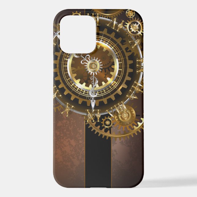 Steampunk clock iPhone 12 hülle (Rückseite)