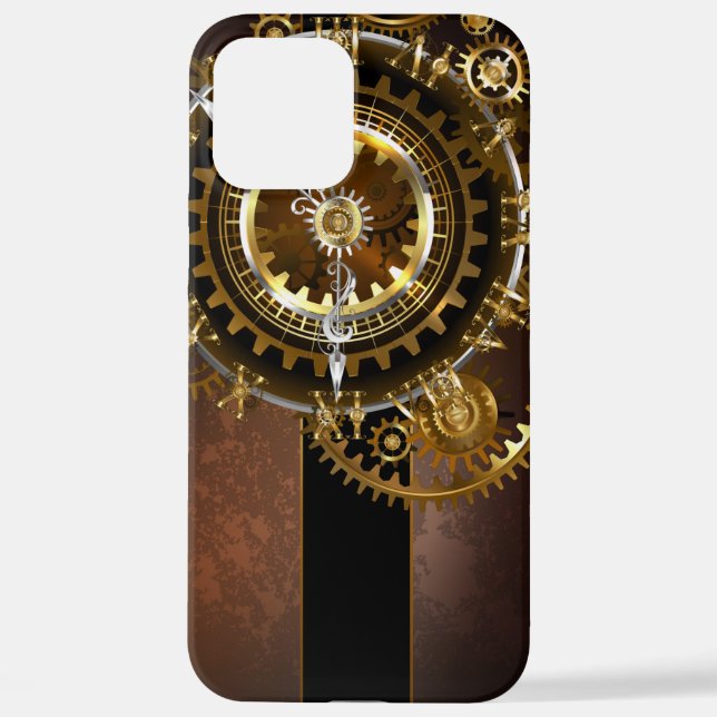 Steampunk clock iPhone 12 pro max hülle (Rückseite)