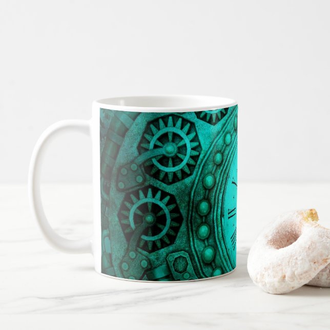 Steampunk Clock Kaffeetasse (Mit Donut)