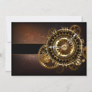 Steampunk clock karte