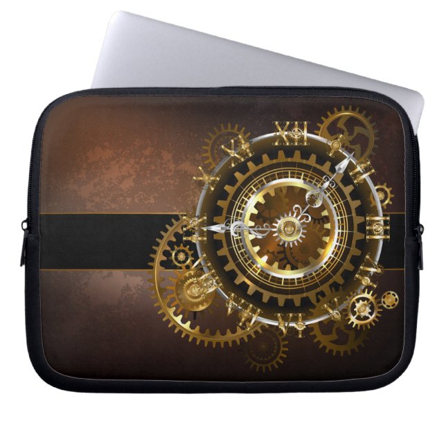 Steampunk clock laptopschutzhülle (Vorderseite)