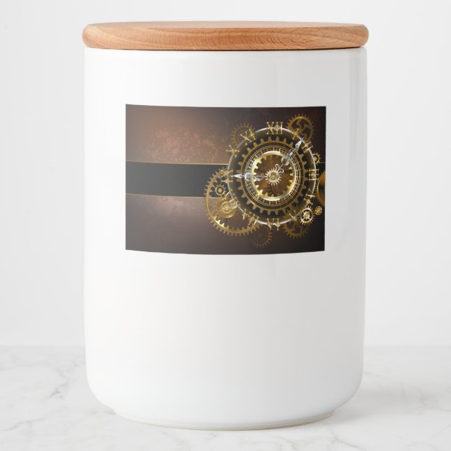 Steampunk clock lebensmitteletikett (Vorderseite)