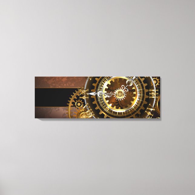 Steampunk clock leinwanddruck (Vorderseite)