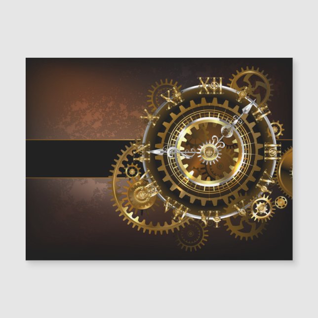 Steampunk clock magnetkarte (Vorderseite)