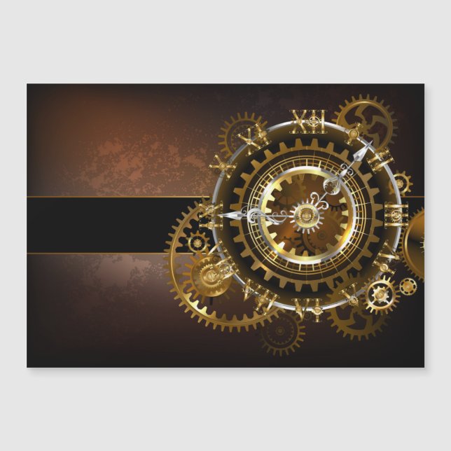 Steampunk clock magnetkarte (Vorderseite)