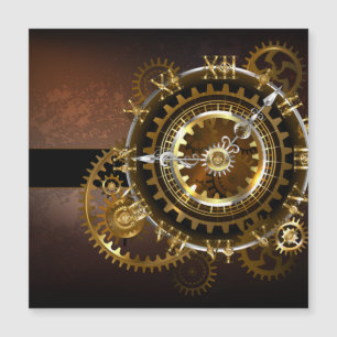 Steampunk clock magnetkarte