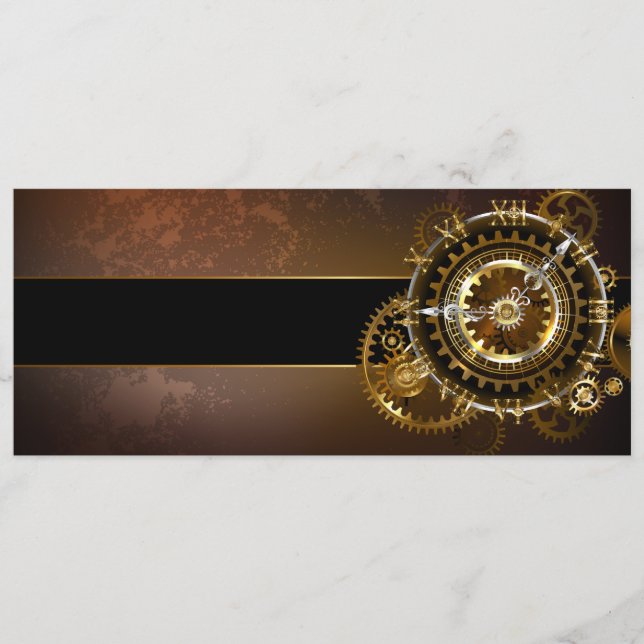Steampunk clock menükarte (Vorderseite)