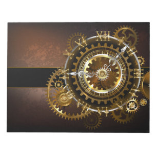 Steampunk clock notizblock