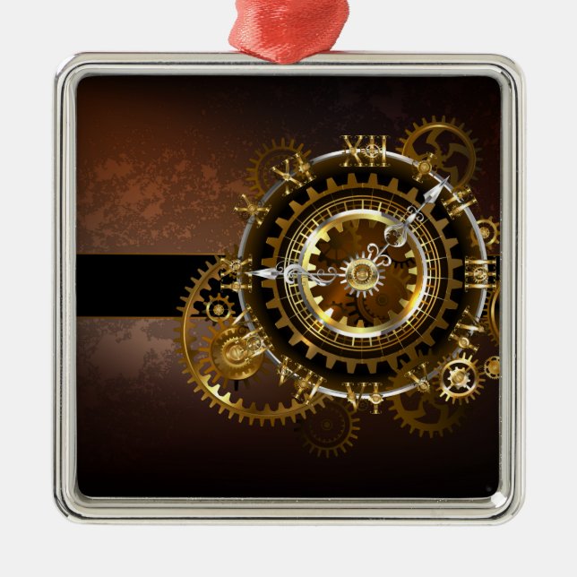 Steampunk clock ornament aus metall (Vorne)