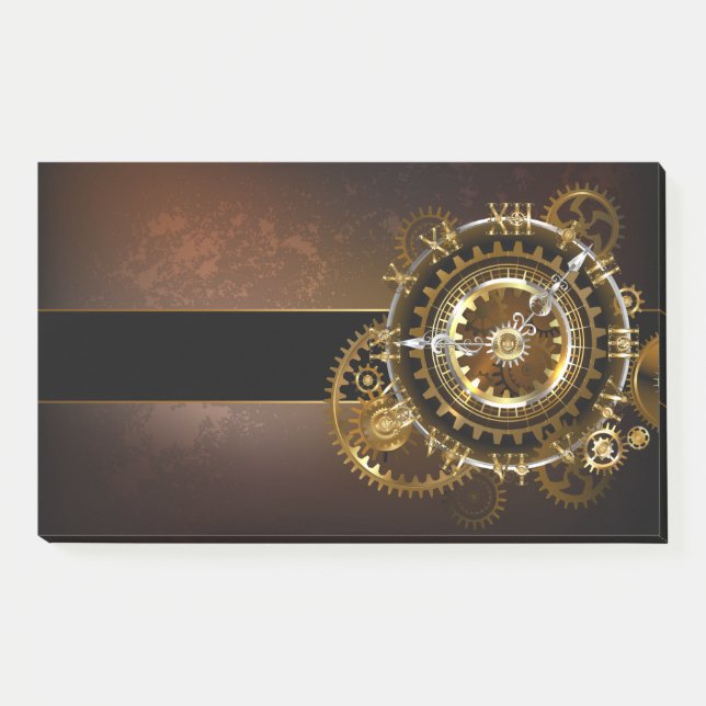 Steampunk clock post-it klebezettel (Vorderseite)