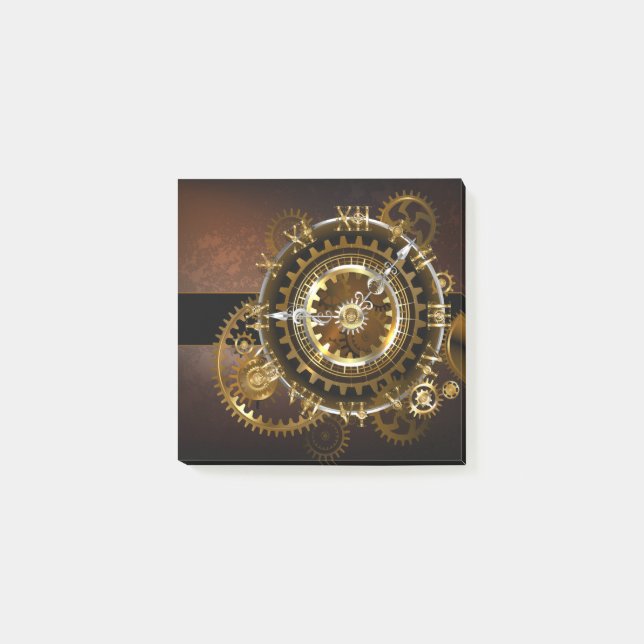 Steampunk clock post-it klebezettel (Vorderseite)