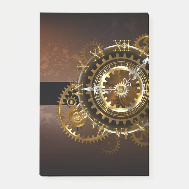 Steampunk clock post-it klebezettel (Vorderseite)