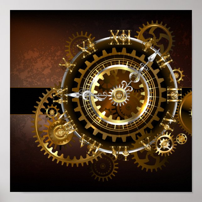Steampunk clock poster (Vorne)