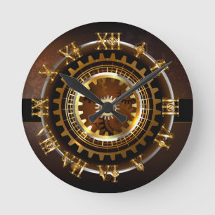 Steampunk clock runde wanduhr