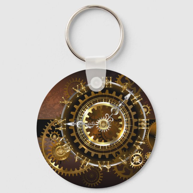 Steampunk clock schlüsselanhänger (Vorderseite)
