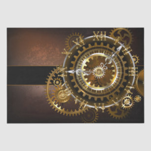 Steampunk clock seidenpapier
