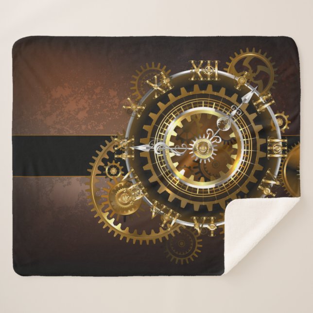 Steampunk clock sherpadecke (Vorderseite (Horizontal))