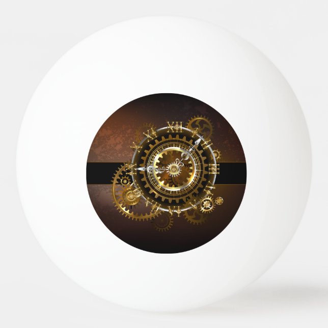 Steampunk clock tischtennisball (Vorderseite)