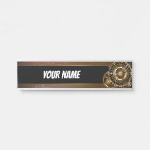 Steampunk clock türschild