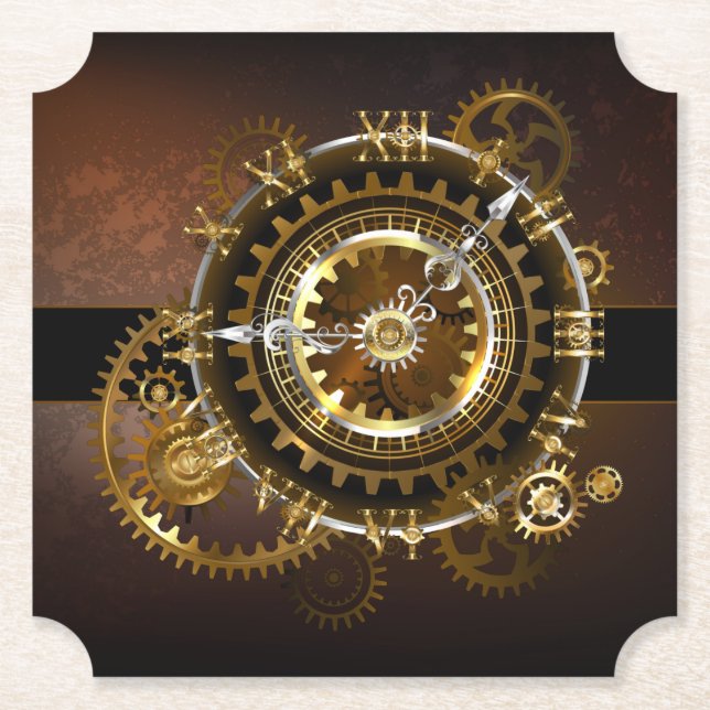 Steampunk clock untersetzer (Vorderseite)