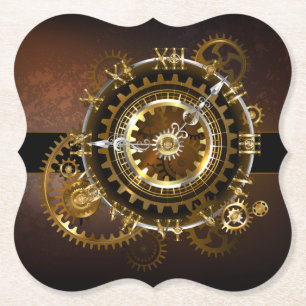 Steampunk clock untersetzer