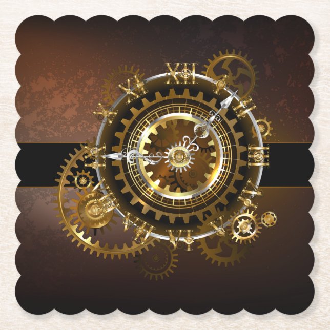 Steampunk clock untersetzer (Vorderseite)