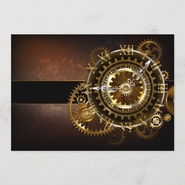 Steampunk clock with antique gears programm (Vorderseite)