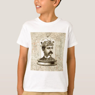 Steampunk clockwork brain head in jar T-Shirt