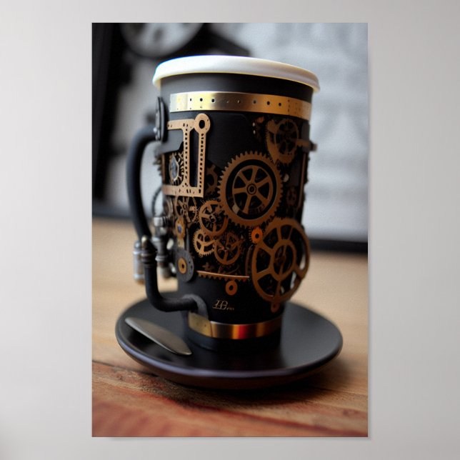 Steampunk Coffee Cup Poster (Vorne)