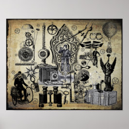Steampunk Collage #3 Poster
